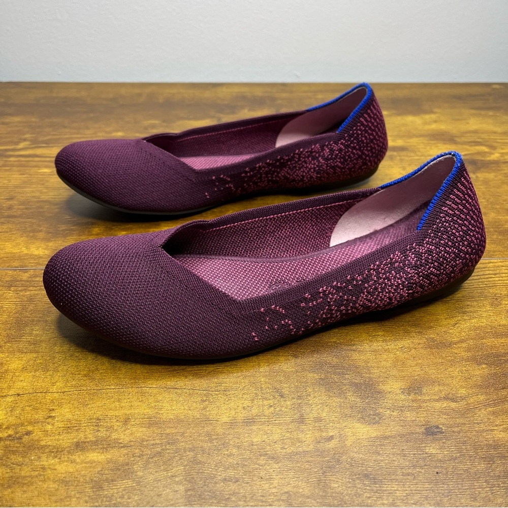 Rothy’s Burgundy Fig Python Flats - image 1